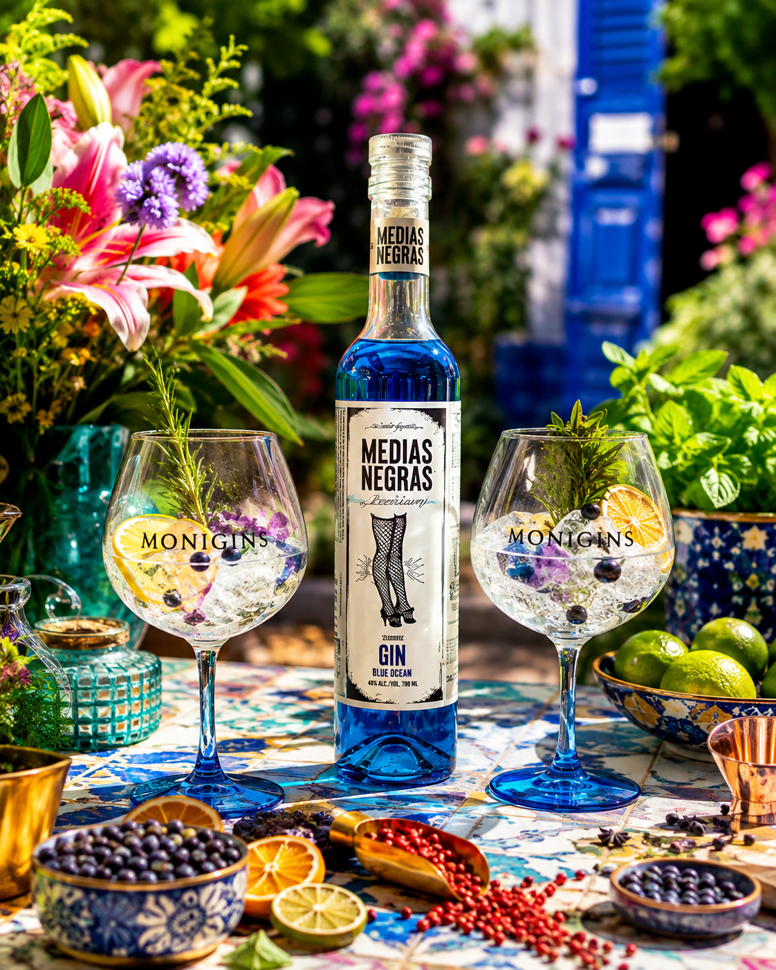 MEDIAS NEGRAS BLUE GIN